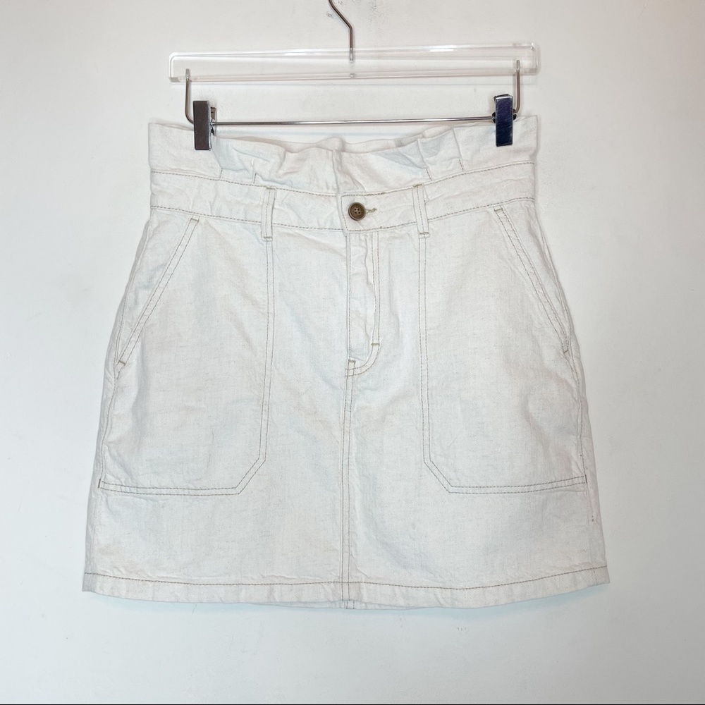 Free People White Mini Skirt